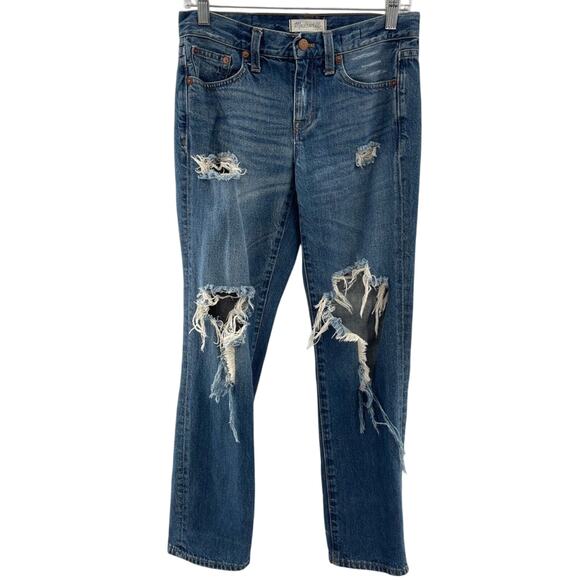 Madewell Boy Jean Relaxed Fit Baggy Distressed Boho Indie Denim Jeans Size 24 - Picture 3 of 12